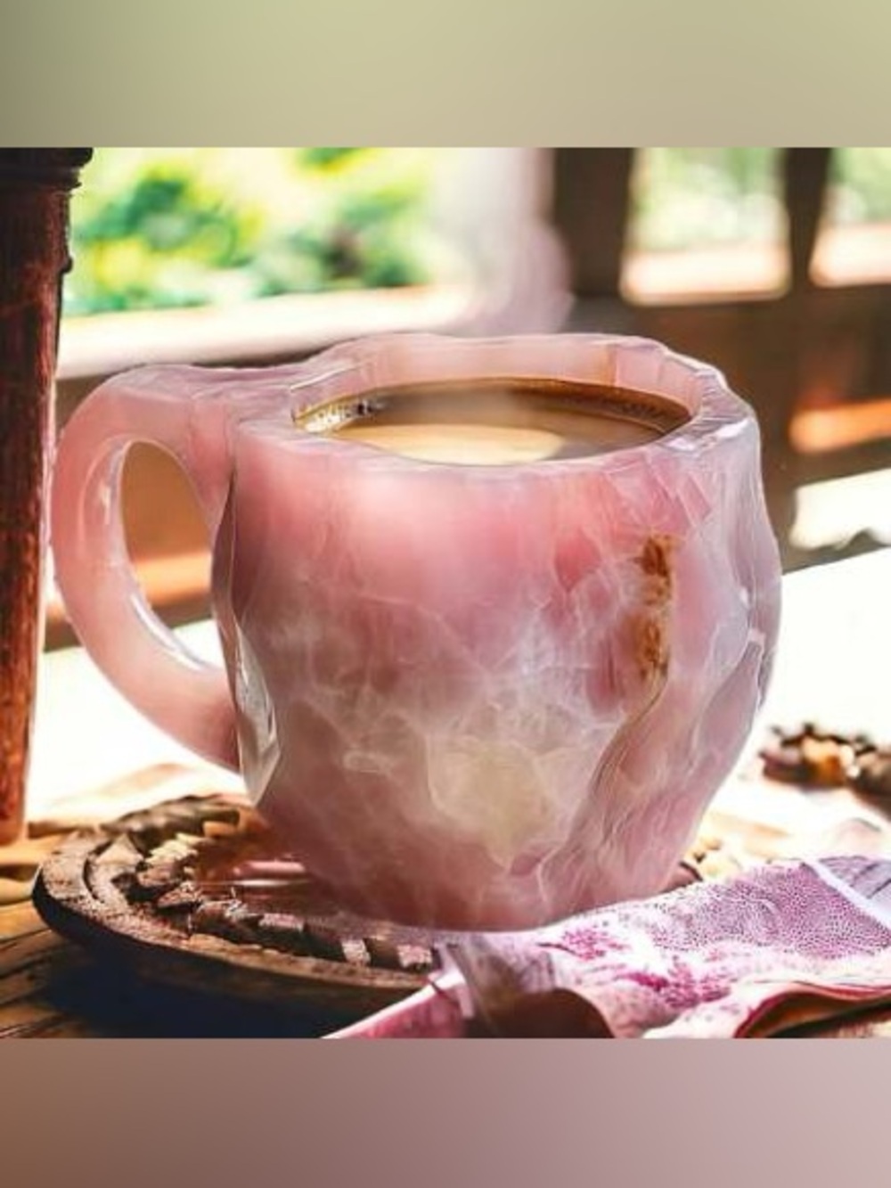 HANDMADE MINERAL CRYSTAL COFFEE MUGS